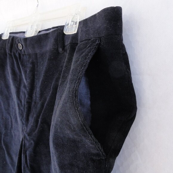 Jos A Bank Reserve Chino Straight Corduroy Black Pants Pockets Mens Size 38 x 30 - Picture 3 of 10